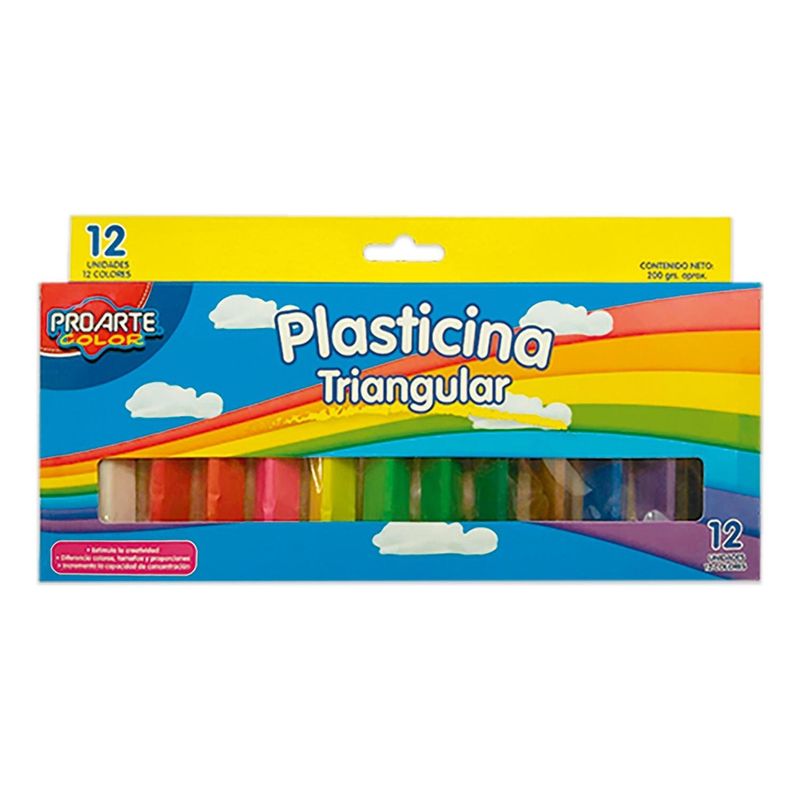 PROARTE - Plasticina 12 Colores Triangular. Proarte