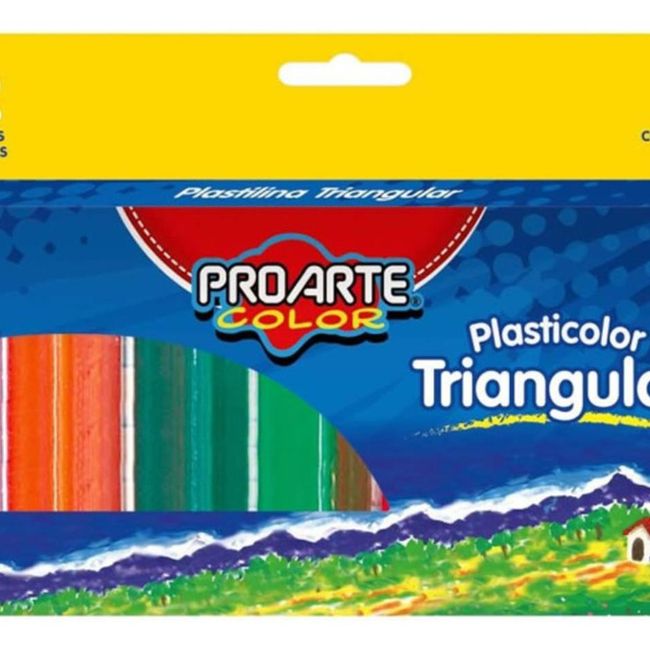 PROARTE - Plasticina 12 Colores Triangular. Proarte