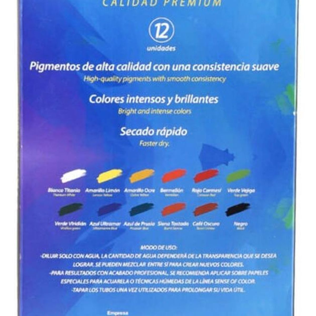 TORRE - Set Acuarelas En Tubo 12 Colores. Torre. Sense Of Color