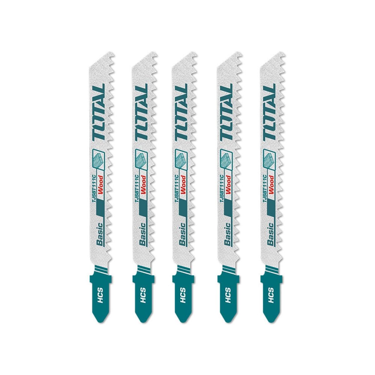 TOTAL TOOLS - Set hojas de Sierra Caladora 5 Piezas 74mm para Madera Super Total