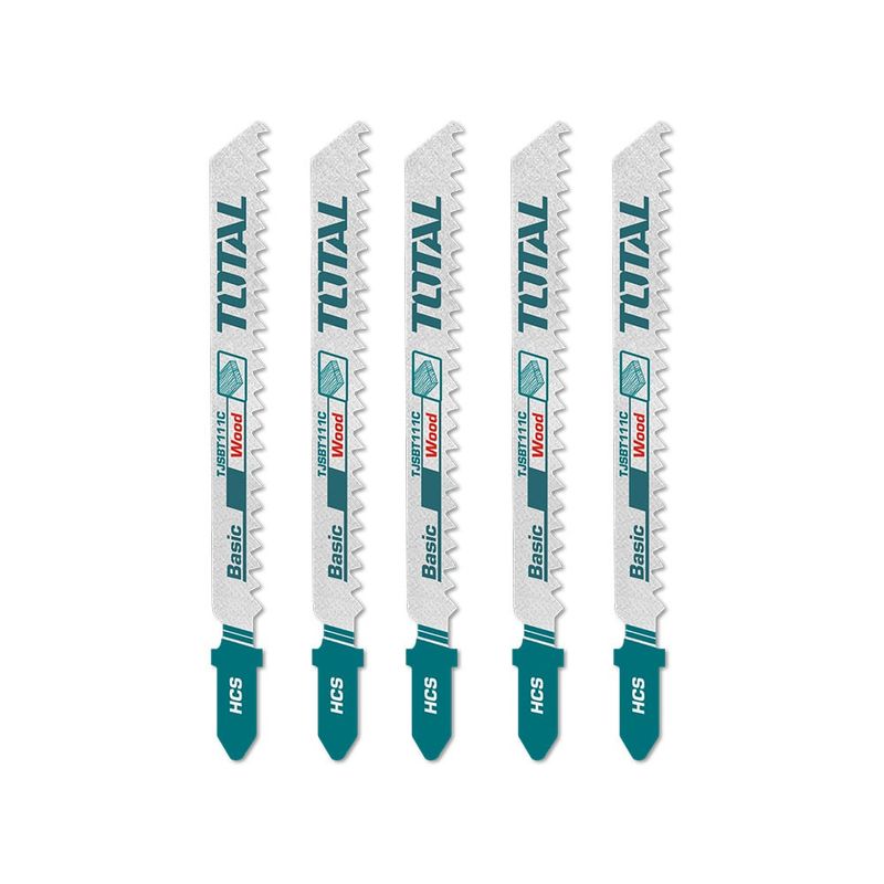 TOTAL TOOLS - Set hojas de Sierra Caladora 5 Piezas 74mm para Madera Super Total