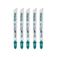TOTAL TOOLS - Set hojas de Sierra Caladora 5 Piezas 74mm para Madera Super Total