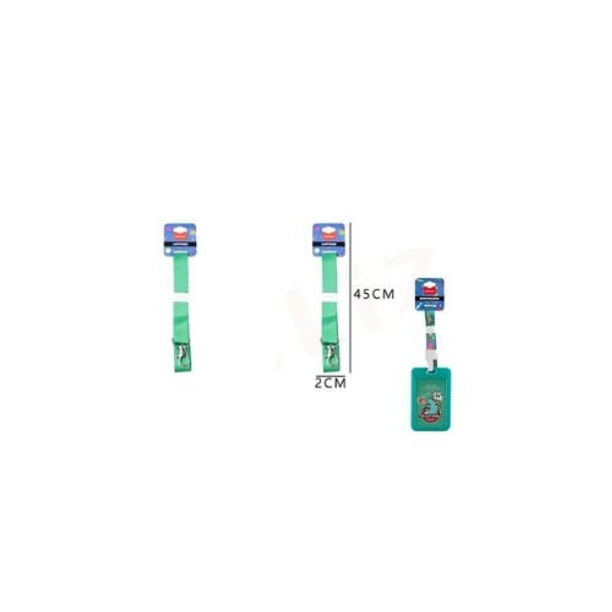 GENERICO - Lanyard O Porta Credencial Verde 2 x 45 Cm