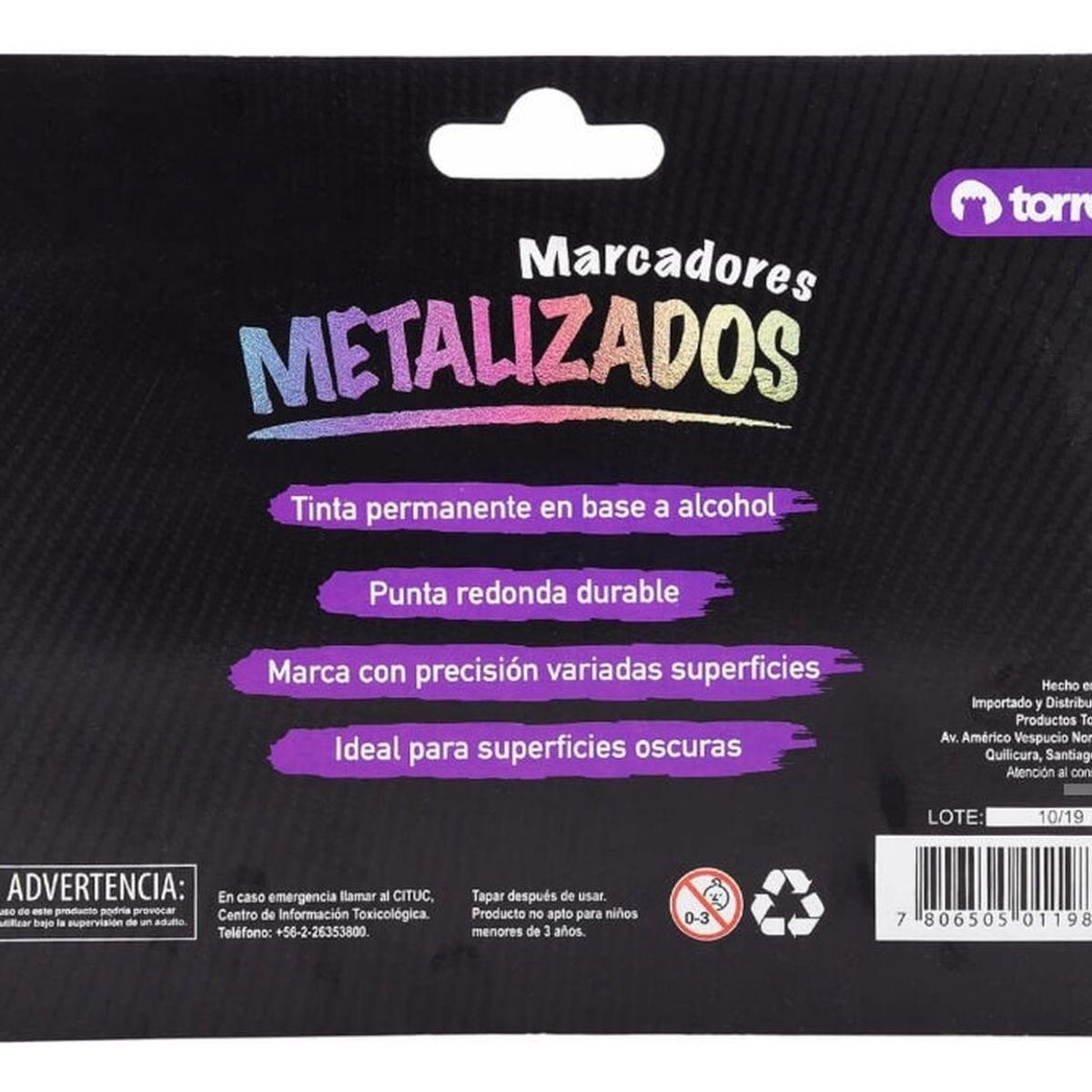 Set 6 Marcadores Permanentes Metálicos. Torre, marca TORRE - Foto 2