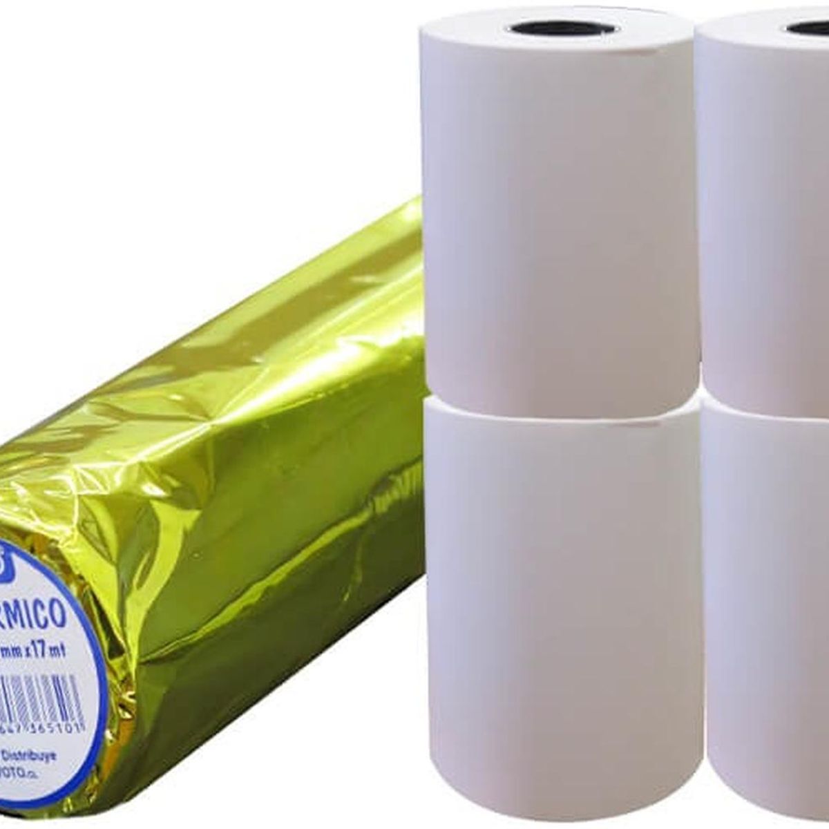 HAND - Set 4 Rollos Papel Termico 57x40mm 17 Mts Hand. Boleta