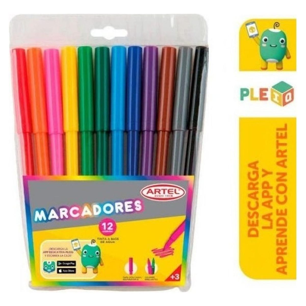 ARTEL - Estuche 12 Marcadores. Lápices Scripto. Artel
