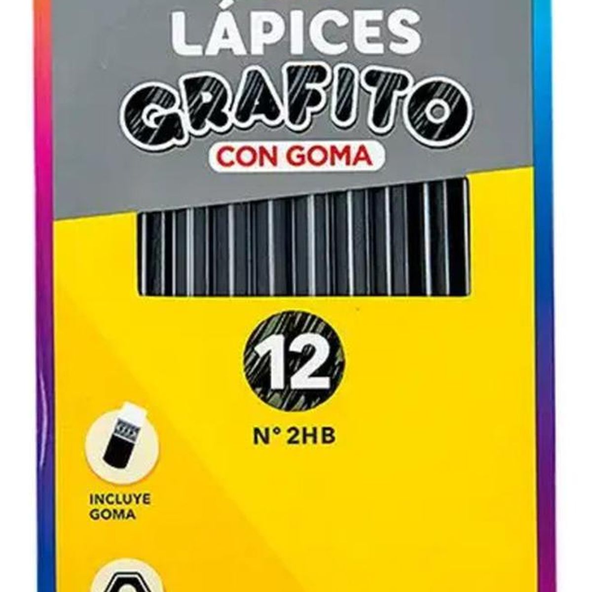 ARTEL - Lapices Grafito Hexagonales 2hb Con Goma 12un Artel