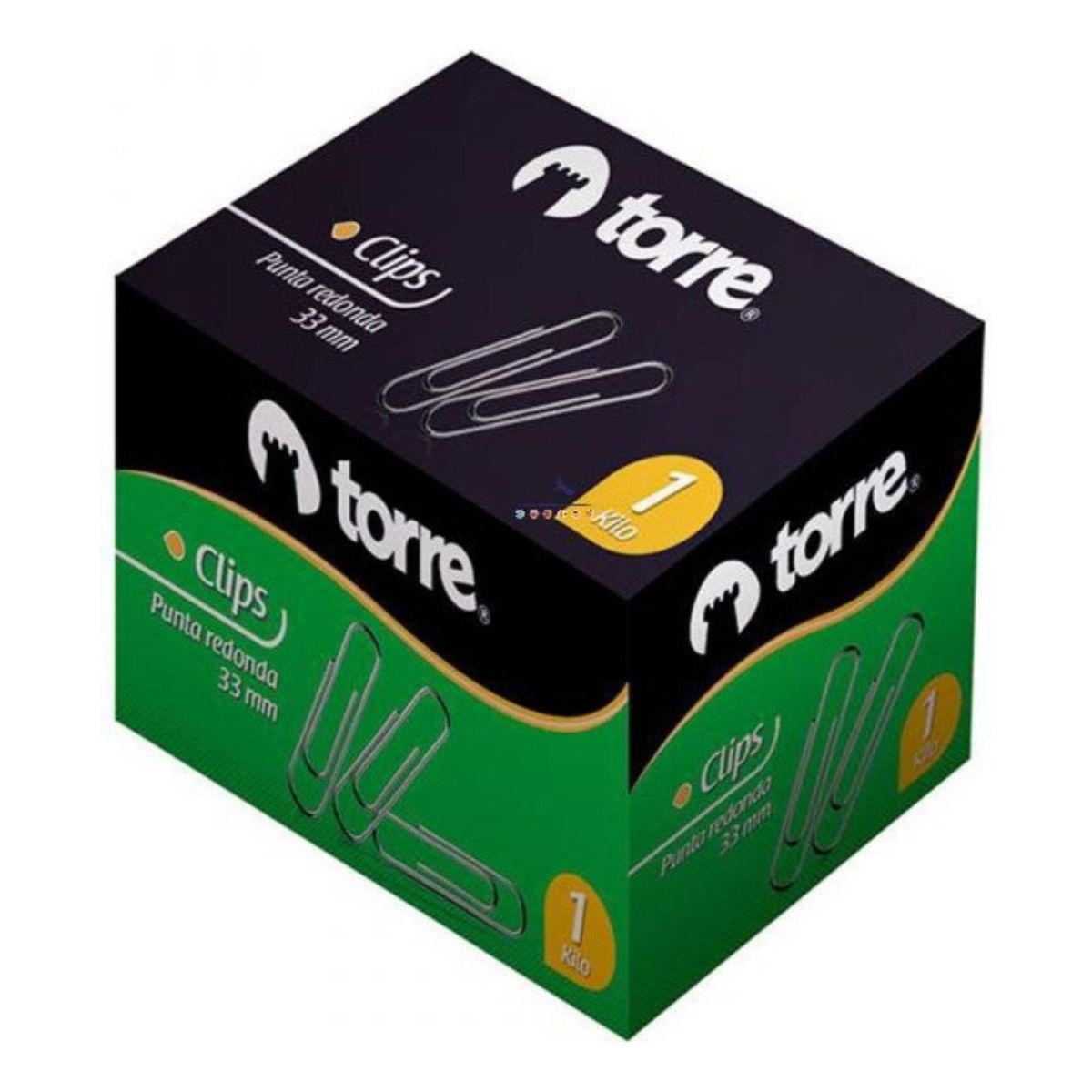 TORRE - Caja Clips 33mm Punta Redonda 1 Kilo. Torre