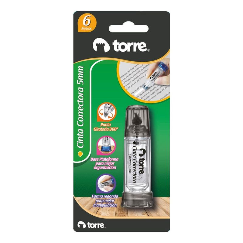 TORRE - Corrector En Cinta 5mm Colores Torre