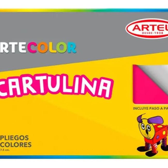 ARTEL - Estuche, Carpeta Artecolor Cartulina Colores 18 Hojas. Artel