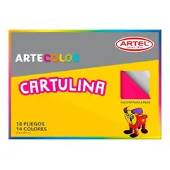 ARTEL - Estuche, Carpeta Artecolor Cartulina Colores 18 Hojas.