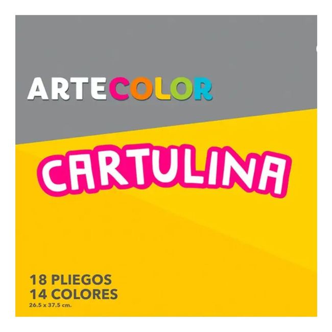ARTEL - Estuche, Carpeta Artecolor Cartulina Colores 18 Hojas. Artel