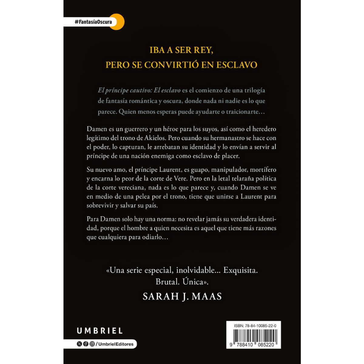 EDICIONES URANO - Libro Príncipe Cautivo El Esclavo, El