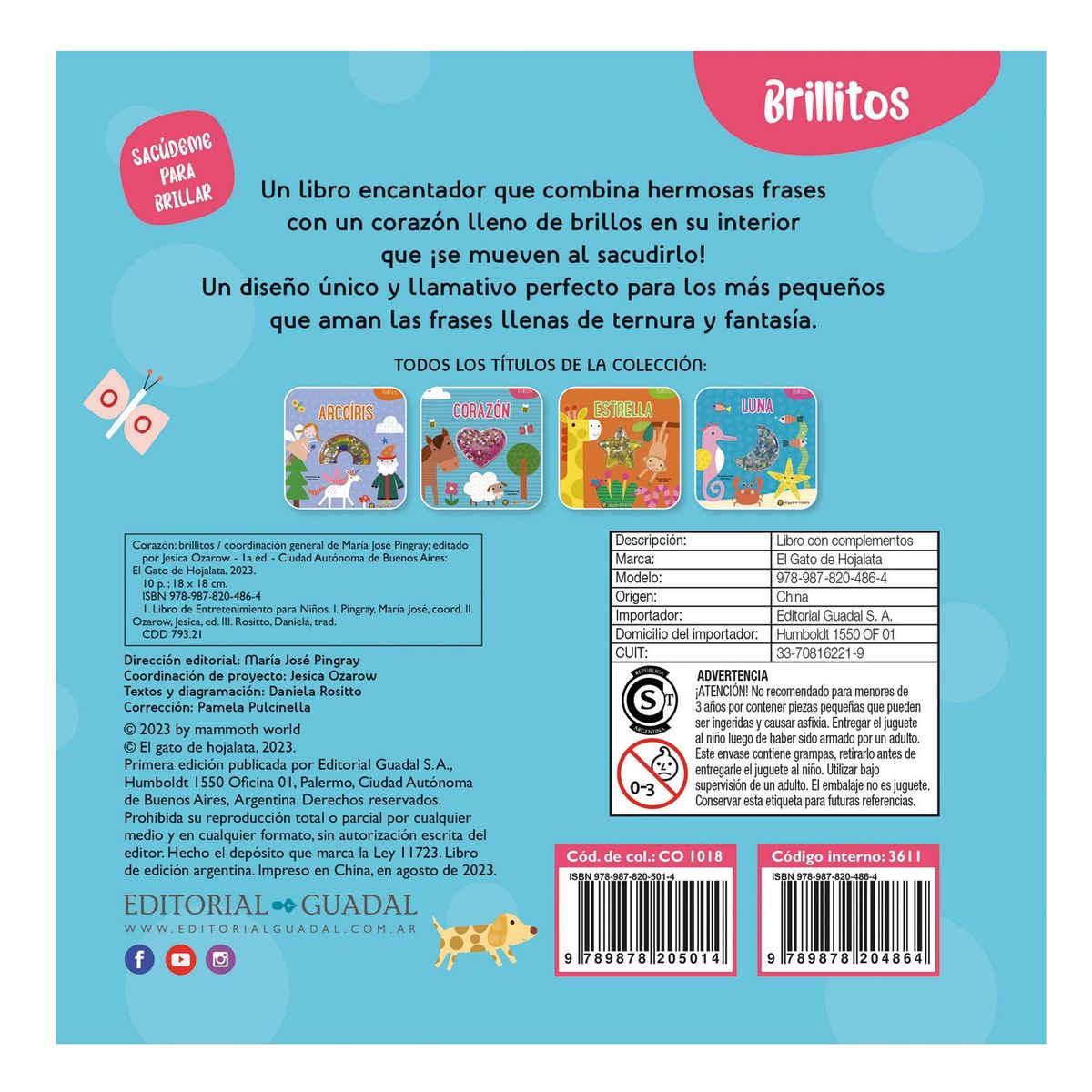 EDITORIAL GUADAL - Libro Brillitos: Corazon