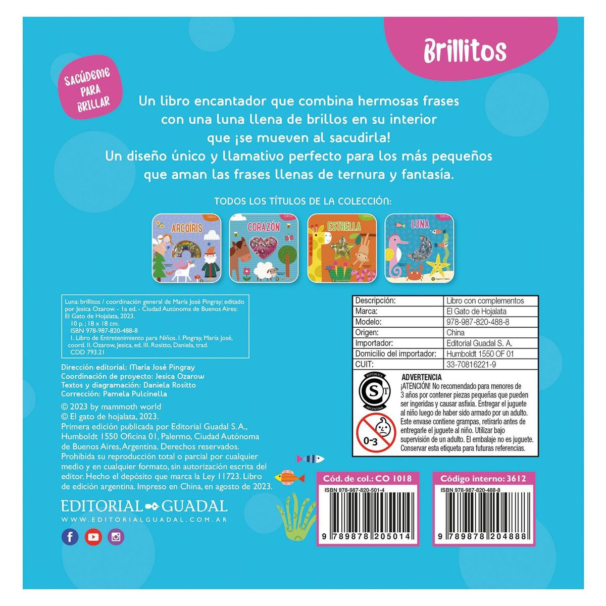 EDITORIAL GUADAL - Libro Brillitos: Luna