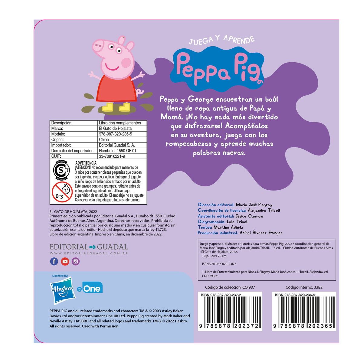 EDITORIAL GUADAL - Libro Juega Y Aprende - Disfraces