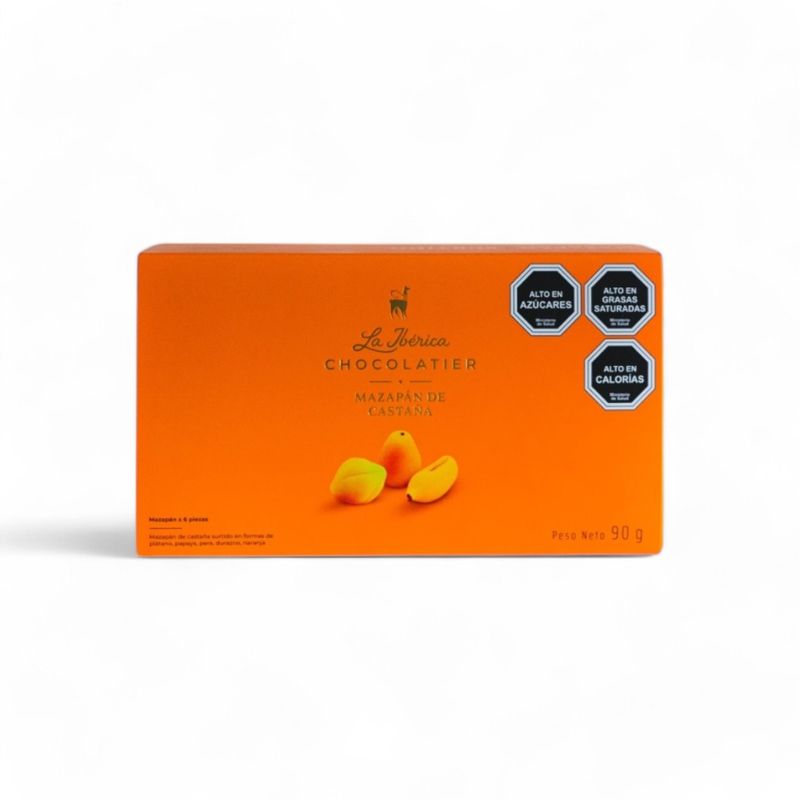 LA IBERICA - PACK X6 CAJA DE MAZAPAN DE CASTAÑA 90G LA IBÉRICA