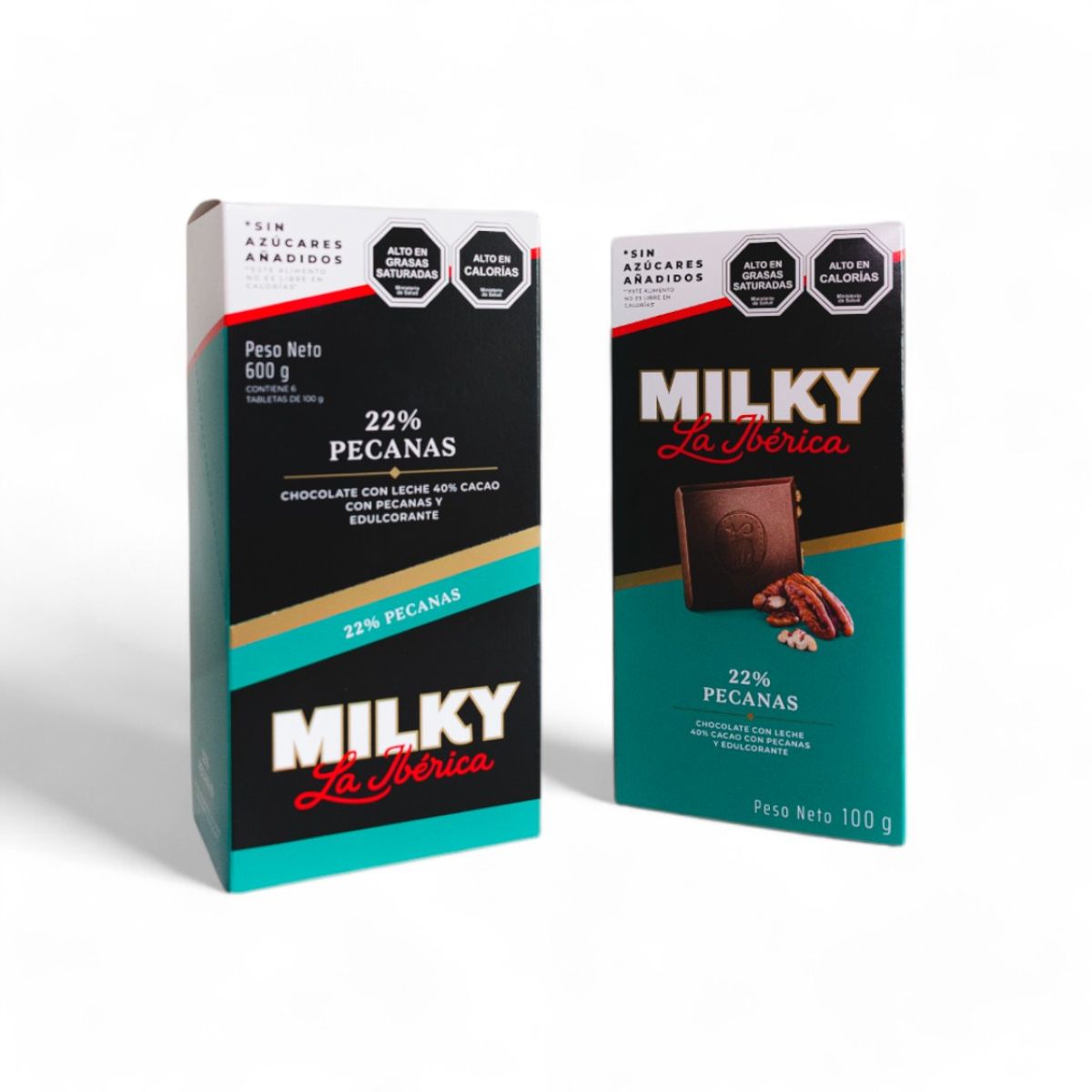 LA IBERICA - CHOCOLATE EN BARRA PECANAS SIN AZÚCAR 100G LA IBÉRICA