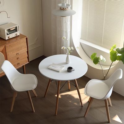 Imagen 2 del producto Comedor Moderno Mesa Estela 80cm + 2 Sillas Tulip - Diseño Nórdico