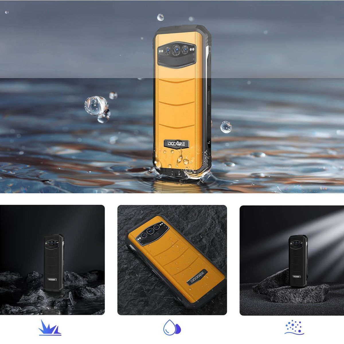 DOOGEE - Doogee S100 - Celular Indestructible - Batería Enorme Cámara de Visión Nocturna Linterna 130 Lúmenes