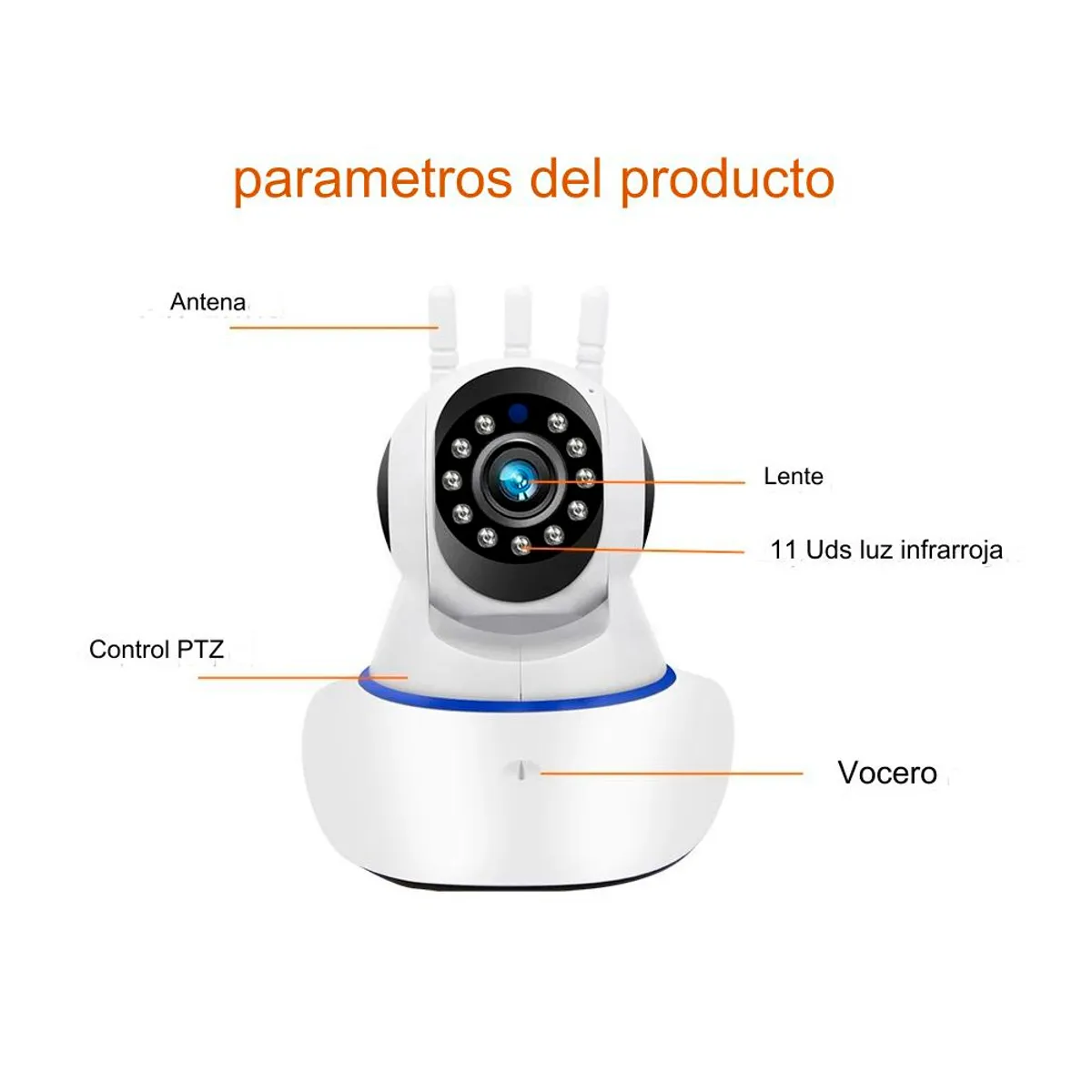 GENERICO - Cámara De Seguridad WIFI 360 Con Resolución 1mp, Visión Nocturna