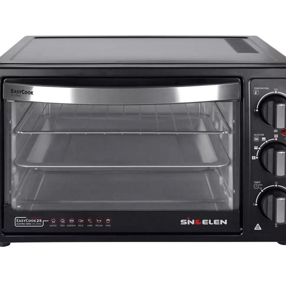 SINDELEN - Horno Electrico Sindelen HE-255NG 25lts Color Negro