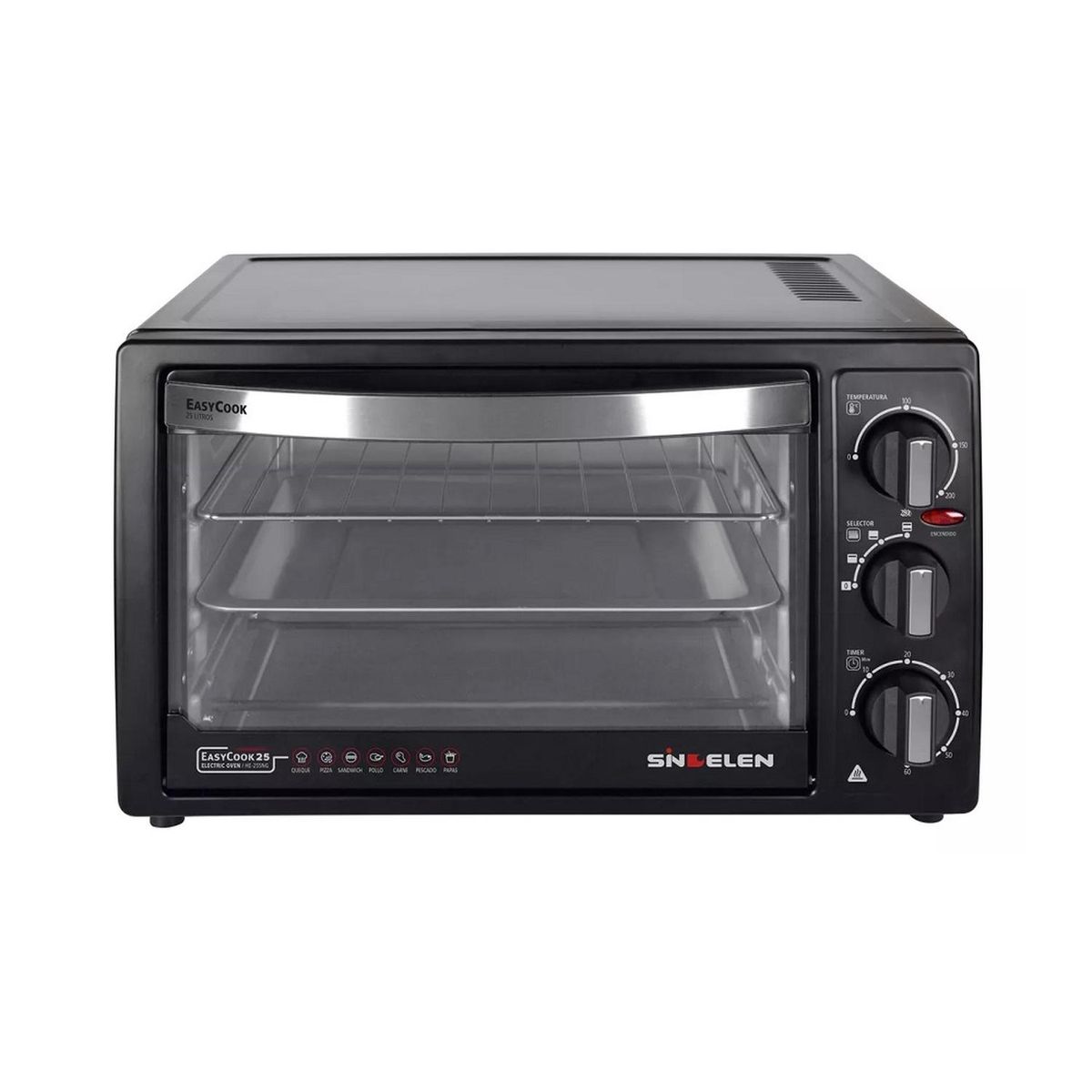 SINDELEN - Horno Electrico Sindelen HE-255NG 25lts Color Negro