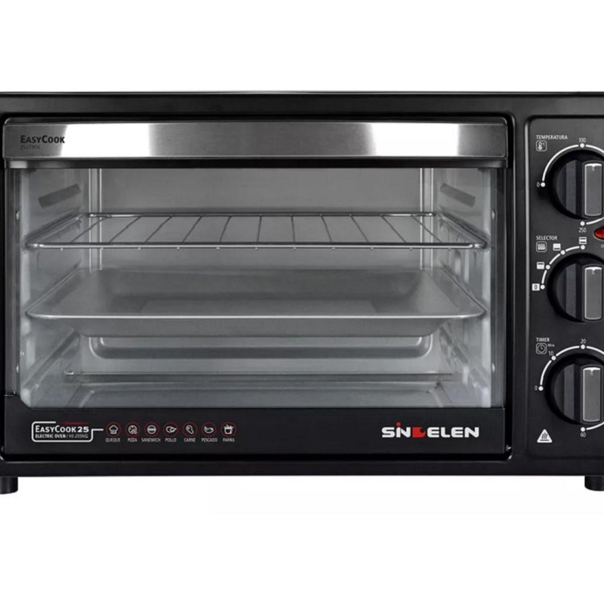 SINDELEN - Horno Electrico Sindelen HE-255NG 25lts Color Negro