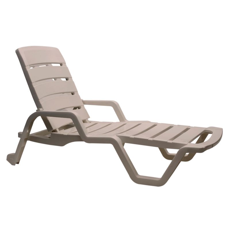 REYPLAST - Reposera Camastro Reclinable Resina Cabo Blanco Taupe