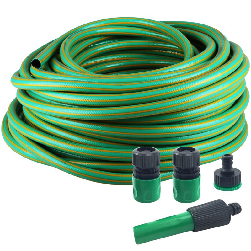 GENERICO - Manguera Jardin Flexible 1/2 Pulgada 50 Metros Con Acoples Dicas