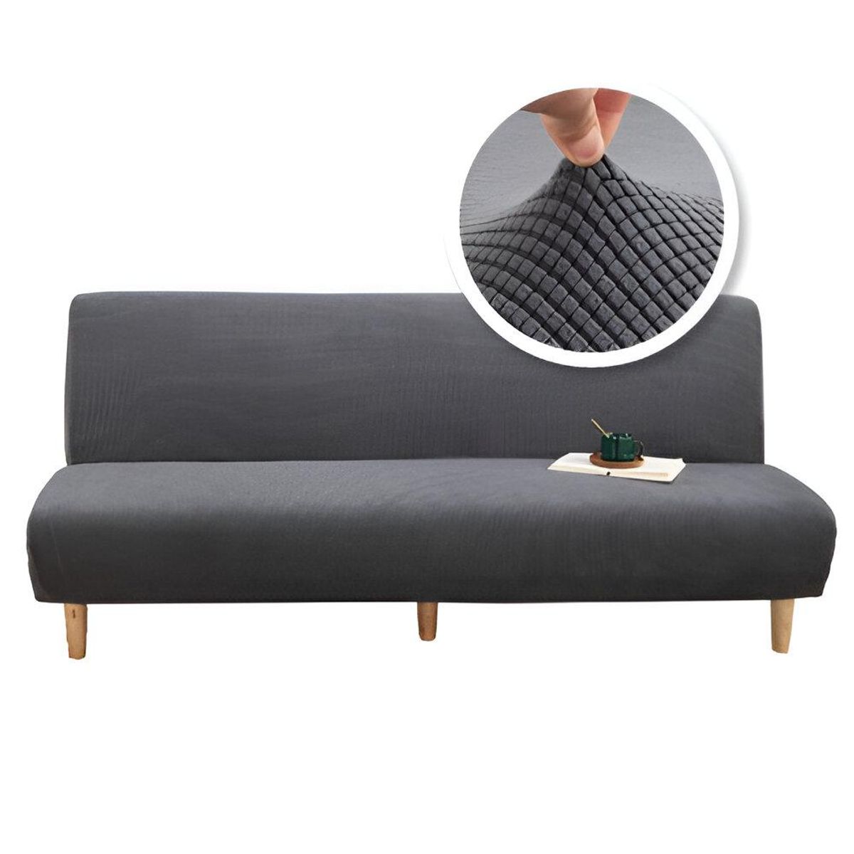 GENERICO - FUNDO DE FUTON CUADRILLE GRIS 160x230