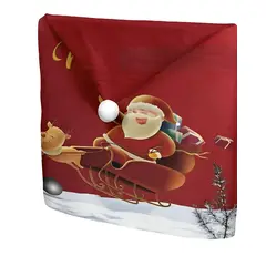 GENERICO - Pack 6 fundas de respaldo de sillas navidad con pompón 25n11