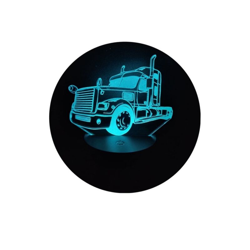 GENERICO - Lampara 3D Camion De 7 Colores