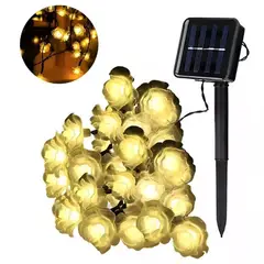 GENERICO - Luces Solares Rosas Led 6m Guirnalda Luces Exterior Cascada