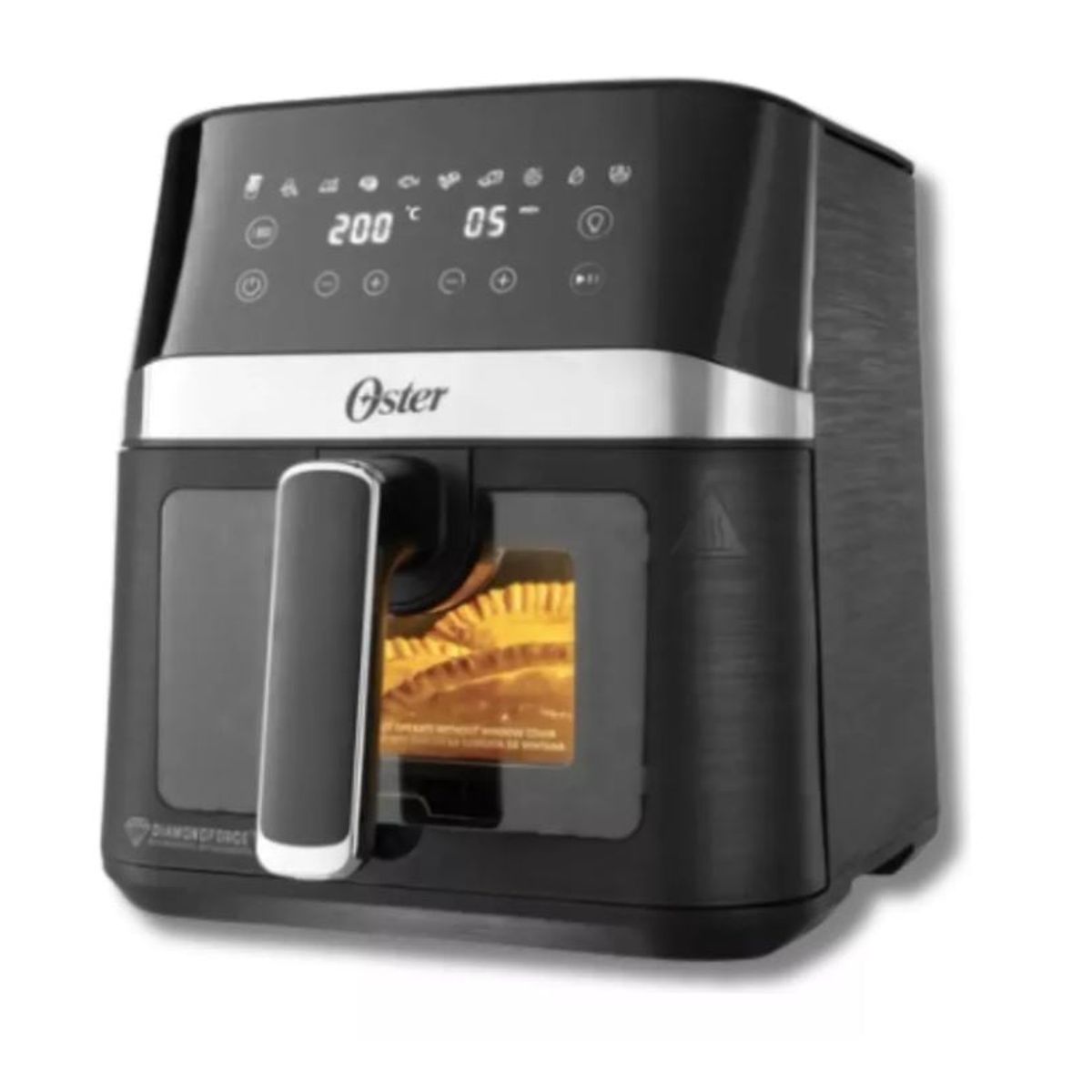 OSTER - Freidora Oster 4 Litros Digital Ventana Y Luz Interna Color Negro