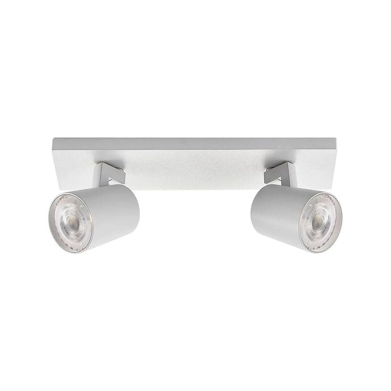 GENERICO - Foco Spot LED Track Light 2xGU10 Blanco Incluye Ampolleta Cálida