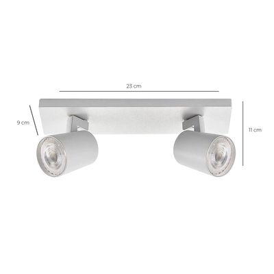 Imagen 2 del producto Foco Spot LED Track Light 2xGU10 Blanco Incluye Ampolleta Cálida