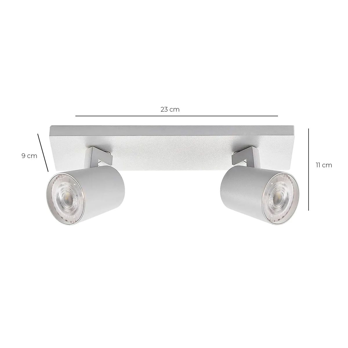 WANT - Foco Spot LED Track Light 2xGU10 Blanco Incluye Ampolleta Fría
