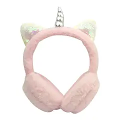 GENERICO - Audifonos Para Niños Con Cable Orejas De Gato Con Luz Peluche rosado