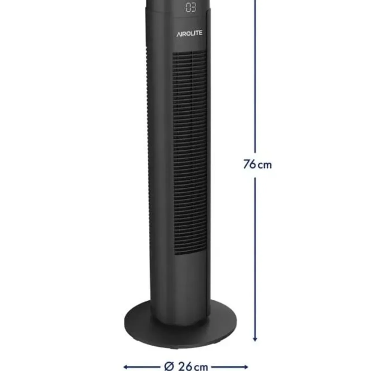 AIROLITE - Ventilador Airolite De Torre Oscilante Con Control Remoto Vt02r