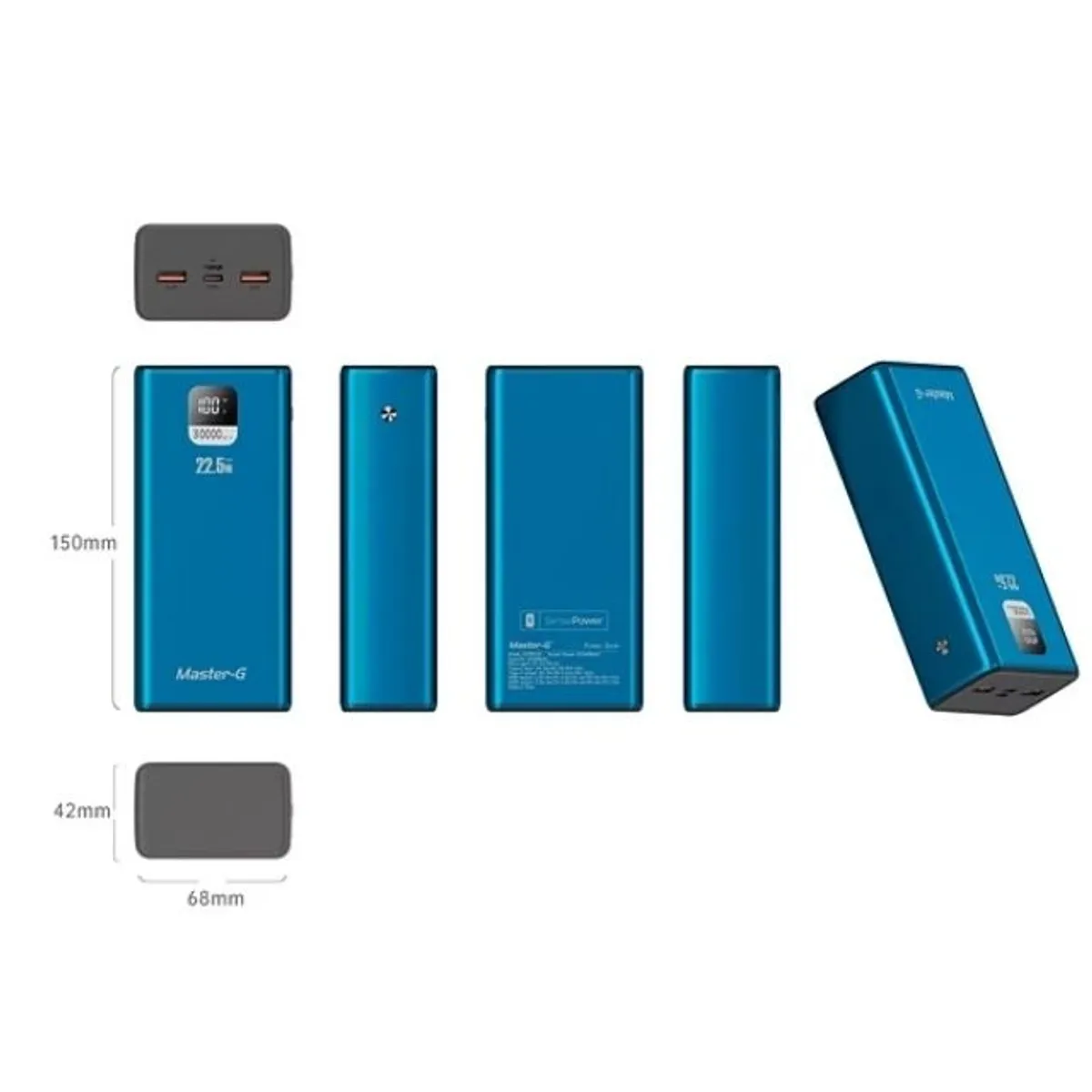 MASTER G - Batería Externa Power Bank 30000 Mah 22.5w Pd Master-g