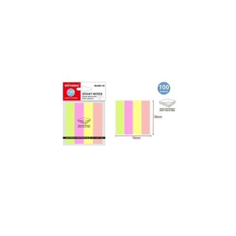 GENERICO - Notas Adhesivas De Colores Fluorecentes 100 Hojas
