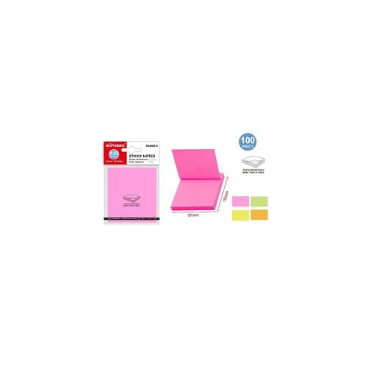 GENERICO - Notas Adhesivas 7 6 7 6 Cm 100 Hojas