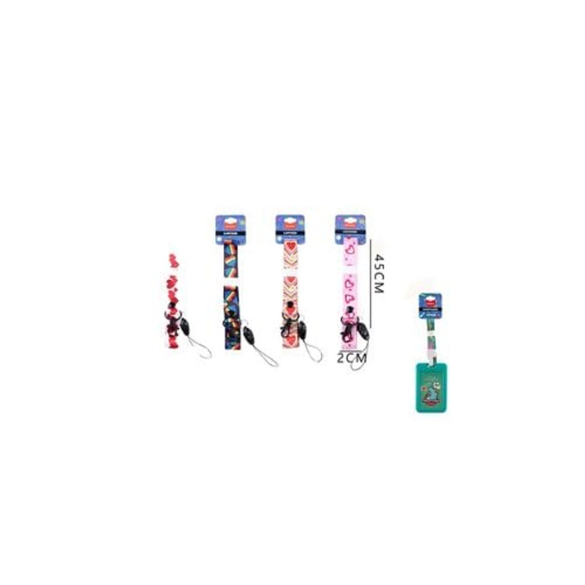 GENERICO - Porta Credencial Corazones 2 x 45 Cm