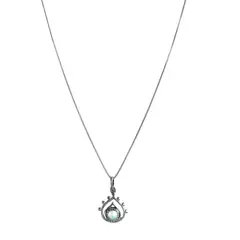ANDREA COGGIOLA JOYAS - Collar Lakshmi Gota Perla De Río Plata Fina 925