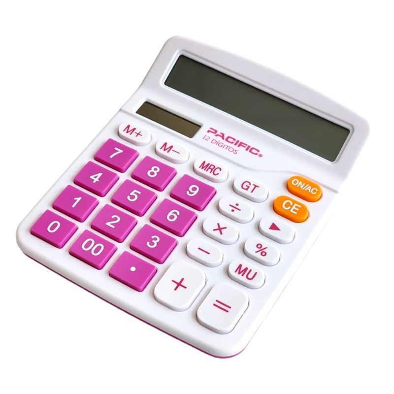 PACIFIC - Calculadora Electrónica Pacific 12 dig PAC01122P Rosa