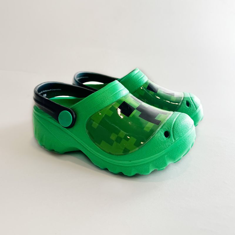 MINECRAFT - Zueco de Eva Niño Creepers Pixeles Verde Minecraft