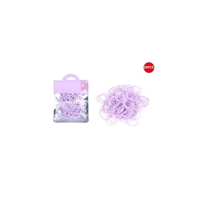 GENERICO - Elasticos De Papelería Morada 20 Pcs