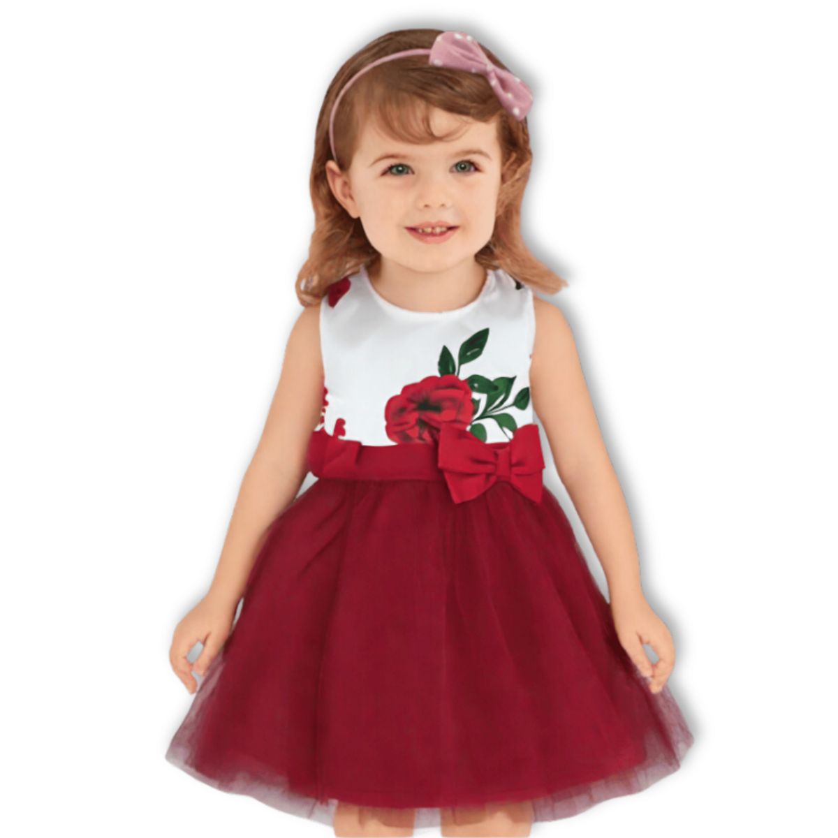 TEDMIMAK - Vestido Floreado Sin Mangas Niña 1 A 3 Años