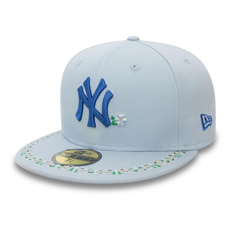 NEW ERA - Gorra 59Fifty New York Yankees MLB Floral Border Pastel Blue